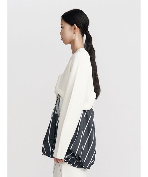 UN3D.(アンスリード)の「EDGE WAVE SHORT KNIT / エッジウェーブショートニット(ニット/セーター・レディース・ホワイト/グレー/ブラック・FREE)」の4枚目の写真