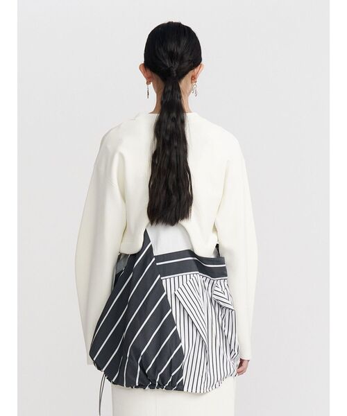 UN3D.(アンスリード)の「EDGE WAVE SHORT KNIT / エッジウェーブショートニット(ニット/セーター・レディース・ホワイト/グレー/ブラック・FREE)」の5枚目の写真