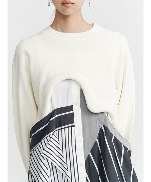 UN3D.(アンスリード)の「EDGE WAVE SHORT KNIT / エッジウェーブショートニット(ニット/セーター・レディース・ホワイト/グレー/ブラック・FREE)」の7枚目の写真