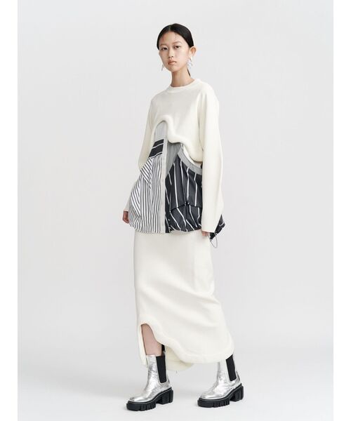 UN3D.(アンスリード)の「EDGE WAVE SHORT KNIT / エッジウェーブショートニット(ニット/セーター・レディース・ホワイト/グレー/ブラック・FREE)」の11枚目の写真