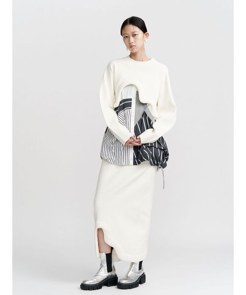 UN3D.(アンスリード)の「EDGE WAVE SHORT KNIT / エッジウェーブショートニット(ニット/セーター・レディース・ホワイト/グレー/ブラック・FREE)」の12枚目の写真