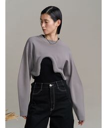 UN3D. | EDGE WAVE SHORT KNIT / エッジウェーブショートニット(ニット/セーター)