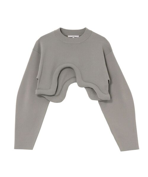 UN3D.(アンスリード)の「EDGE WAVE SHORT KNIT / エッジウェーブショートニット(ニット/セーター・レディース・ホワイト/ブラック/グレー・FREE)」の6枚目の写真