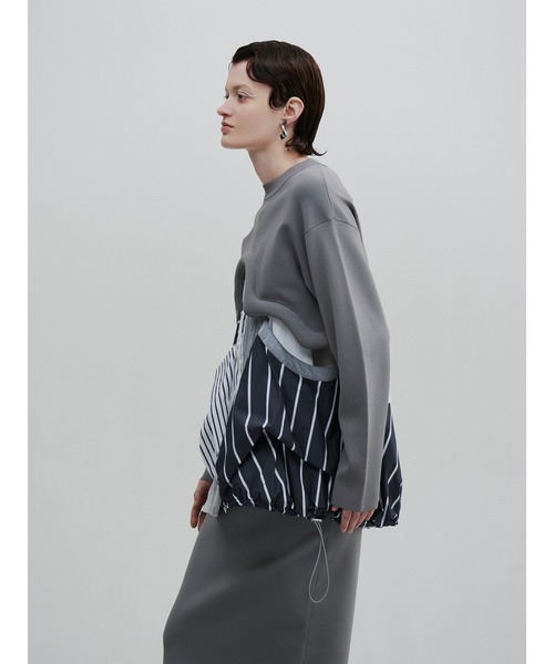 UN3D.(アンスリード)の「EDGE WAVE SHORT KNIT / エッジウェーブショートニット(ニット/セーター・レディース・ホワイト/ブラック/グレー・FREE)」の7枚目の写真