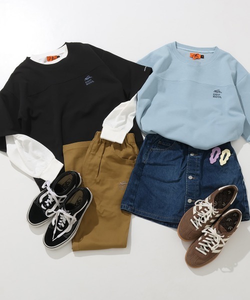 KRIFF MAYER Kid's Collection（クリフメイヤーキッズコレクション）の「【速乾】軽テック5分袖スウェット（スウェット・キッズ・ブラック/サンドベージュ/オートミール/サックスブルー・170/130/120/160/150/140）」の9枚目の写真