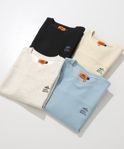 KRIFF MAYER Kid's Collection（クリフメイヤーキッズコレクション）の「【速乾】軽テック5分袖スウェット（スウェット・キッズ・ブラック/サンドベージュ/オートミール/サックスブルー・170/130/120/160/150/140）」の10枚目の写真