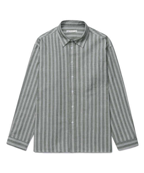 CONNECT KINLOCH(コネクトキンロック)の「デイリーマルチストライプオーバーサイズシャツ(グリーン)(シャツ/ブラウス・メンズ・その他・MEDIUM/LARGE/X-LARGE)」の1枚目の写真