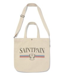 SAINTPAIN（セイントペイン）の「SPクラシックロゴ2WAYエコバッグ-アイボリー（メッセンジャーバッグ）」