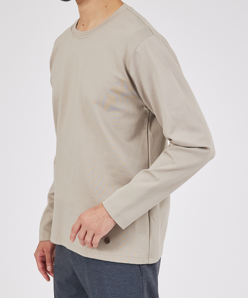 ABAHOUSE(アバハウス)の「Eco Vero ストレッチポンチ ロンT / クルーネック(Tシャツ/カットソー・メンズ・ブラック/ブルー/ホワイト/ベージュ・50/44/46/48)」の9枚目の写真