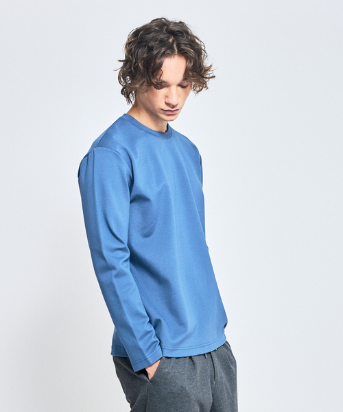 ABAHOUSE(アバハウス)の「Eco Vero ストレッチポンチ ロンT / クルーネック(Tシャツ/カットソー・メンズ・ブラック/ブルー/ホワイト/ベージュ・50/44/46/48)」の15枚目の写真