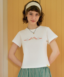 HEEARI（ヒアリー）の「ピジョン クロップコットンTシャツ（Tシャツ/カットソー）」