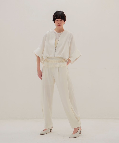 DRESSLAVE（ドレスレイブ）の「swelling tweed zip blouson(スウェリングツイードジップブルゾン)（ブルゾン・レディース・ホワイト・38）」の8枚目の写真