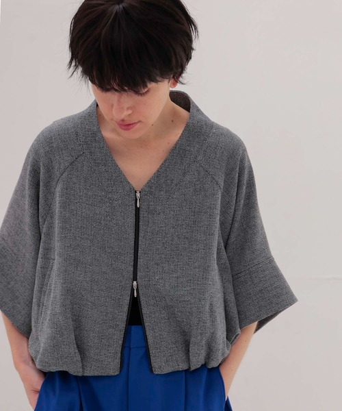 DRESSLAVE（ドレスレイブ）の「swelling tweed zip blouson(スウェリングツイードジップブルゾン)（ブルゾン・レディース・ホワイト・38）」の11枚目の写真