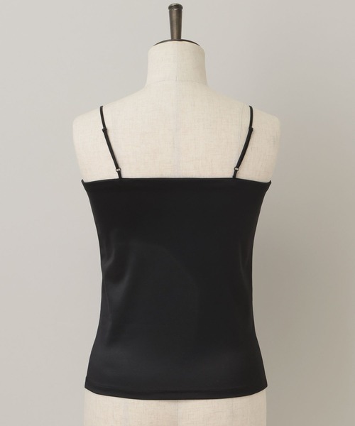 A part by（アパートバイ）の「ストレッチサテンキャミ2（キャミソール・レディース・オフホワイト/ブラック/ブラウン・FREE）」の5枚目の写真