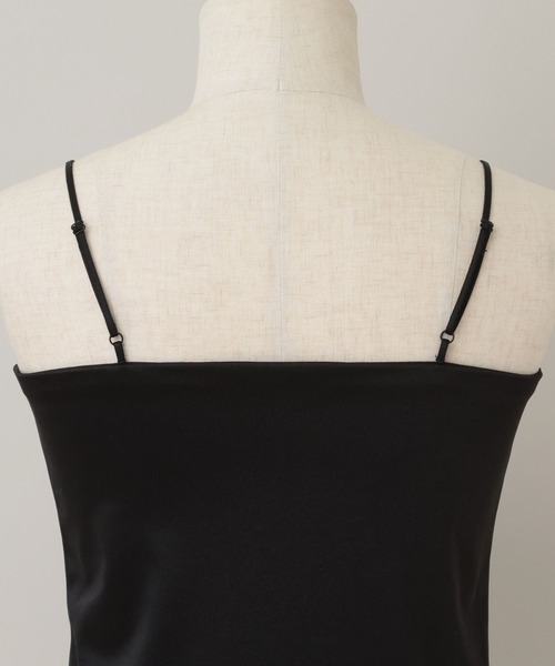 A part by（アパートバイ）の「ストレッチサテンキャミ2（キャミソール・レディース・オフホワイト/ブラック/ブラウン・FREE）」の8枚目の写真