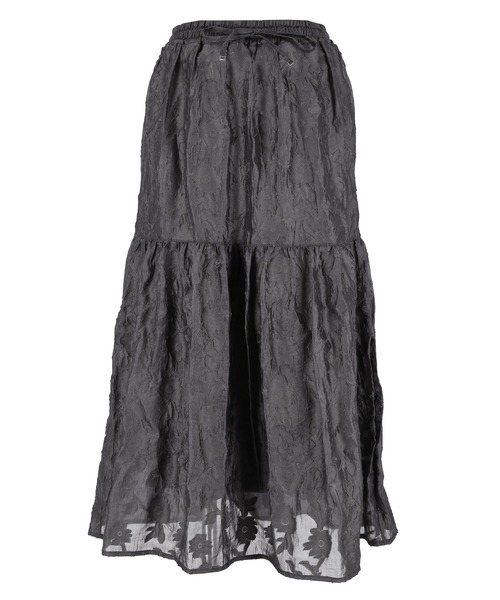 coca(coca)(コカ)の「ジャカードフラワーギャザースカート(スカート・レディース・ブラック/チャコール・L/M)」の22枚目の写真