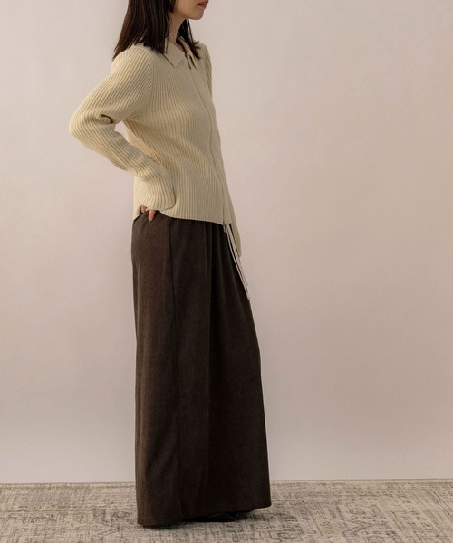 NOAHL(ノアル)の「【NOAHL】ダブルジッパーニット(ニット/セーター・レディース・ベージュ/イエロー系/ブラウン・FREE)」の8枚目の写真