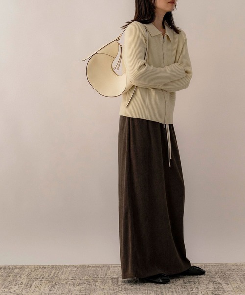 NOAHL(ノアル)の「【NOAHL】ダブルジッパーニット(ニット/セーター・レディース・ベージュ/イエロー系/ブラウン・FREE)」の13枚目の写真