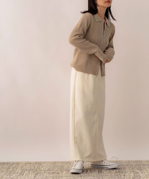 NOAHL(ノアル)の「【NOAHL】ダブルジッパーニット(ニット/セーター・レディース・ベージュ/イエロー系/ブラウン・FREE)」の18枚目の写真