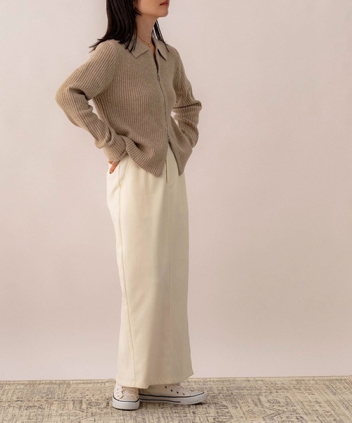 NOAHL(ノアル)の「【NOAHL】ダブルジッパーニット(ニット/セーター・レディース・ベージュ/イエロー系/ブラウン・FREE)」の19枚目の写真