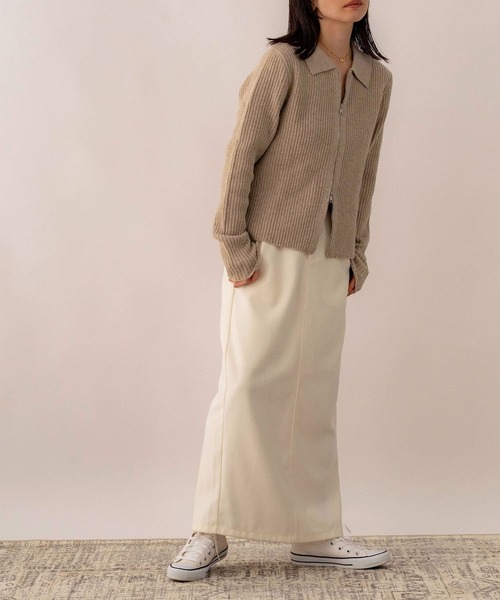 NOAHL(ノアル)の「【NOAHL】ダブルジッパーニット(ニット/セーター・レディース・ベージュ/イエロー系/ブラウン・FREE)」の20枚目の写真