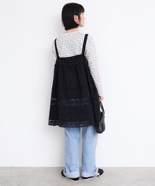 l'atelier du savon（アトリエドサボン）の「つぎはぎレース　パッチワークキャミブラウス（シャツ/ブラウス・レディース・ブラック/ホワイト・FREE）」の16枚目の写真