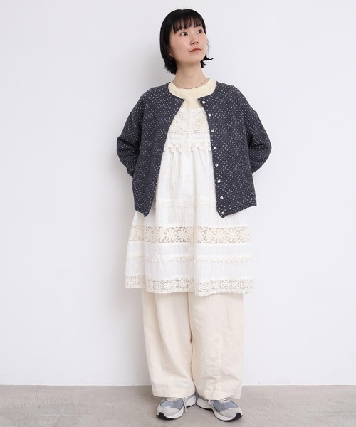 l'atelier du savon（アトリエドサボン）の「つぎはぎレース　パッチワークキャミブラウス（シャツ/ブラウス・レディース・ブラック/ホワイト・FREE）」の21枚目の写真