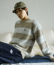 HAIRY STRIPE PULLOVER [KHAKI]