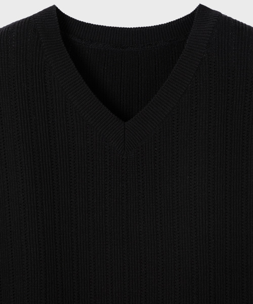 NONBLANK(ノンブランク)の「パンチングニットベスト_BLACK(ベスト・メンズ・その他・MEDIUM/X-LARGE/LARGE)」の2枚目の写真