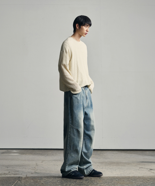 OURDAYZ（アワーデイズ）の「アッセンブルワイドバルーンデニムパンツ[ライトブルー]（デニムパンツ・レディース・その他・LARGE/MEDIUM/X-LARGE）」の2枚目の写真