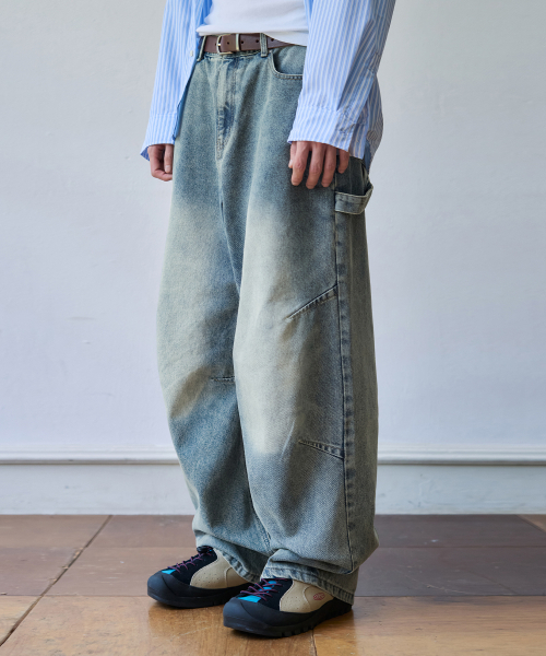 OURDAYZ（アワーデイズ）の「アッセンブルワイドバルーンデニムパンツ[ライトブルー]（デニムパンツ・レディース・その他・LARGE/MEDIUM/X-LARGE）」の5枚目の写真