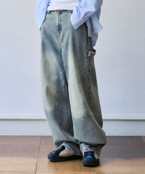 OURDAYZ（アワーデイズ）の「アッセンブルワイドバルーンデニムパンツ[ライトブルー]（デニムパンツ・レディース・その他・LARGE/MEDIUM/X-LARGE）」の6枚目の写真