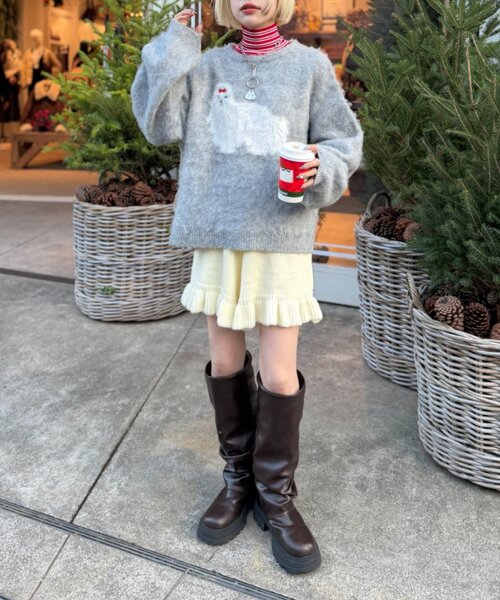 ボーダータートルニット（ニット/セーター）｜w closet（ダブル