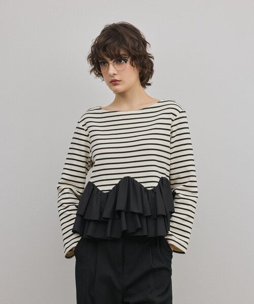 Diagram(ダイアグラム)の「タフタフリルカットトップ(Tシャツ/カットソー・レディース・ブラック/その他1・36)」の2枚目の写真