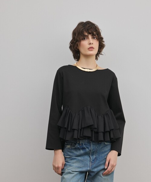 Diagram(ダイアグラム)の「タフタフリルカットトップ(Tシャツ/カットソー・レディース・ブラック/その他1・36)」の3枚目の写真