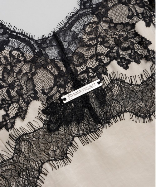 PRANK PROJECT（プランクプロジェクト）の「【2026Spring Pre-Order】アシンメトリーレースキャミソール / Asymmetrical Lace Camisole（キャミソール・レディース・ブラック/マルチ/ホワイト・FREE）」の20枚目の写真