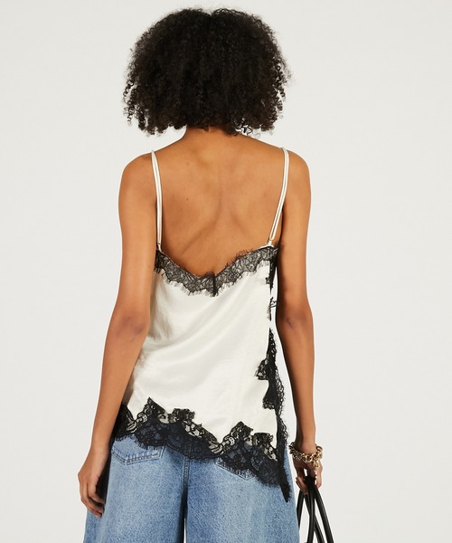 PRANK PROJECT（プランクプロジェクト）の「【2026Spring Pre-Order】アシンメトリーレースキャミソール / Asymmetrical Lace Camisole（キャミソール・レディース・ブラック/マルチ/ホワイト・FREE）」の11枚目の写真