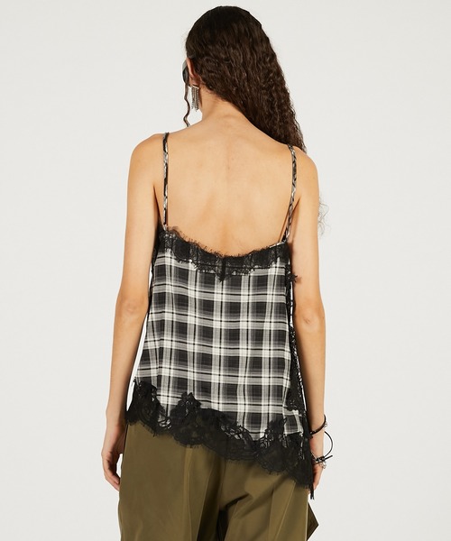 PRANK PROJECT（プランクプロジェクト）の「【2026Spring Pre-Order】アシンメトリーレースキャミソール / Asymmetrical Lace Camisole（キャミソール・レディース・ブラック/マルチ/ホワイト・FREE）」の15枚目の写真