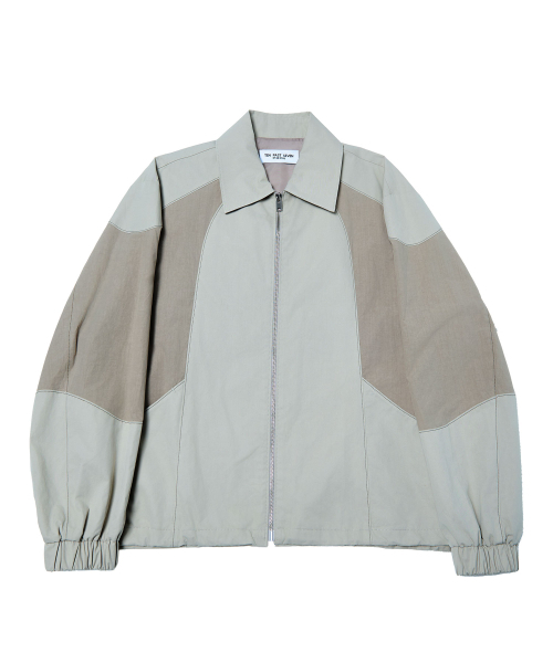 Contrast stitch blouson jacket - light gray