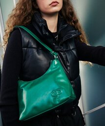 CHRISTINE PROJECT（クリスティンプロジェクト）の「Sparkling square hobo bag-green salad（ショルダーバッグ・レディース）」
