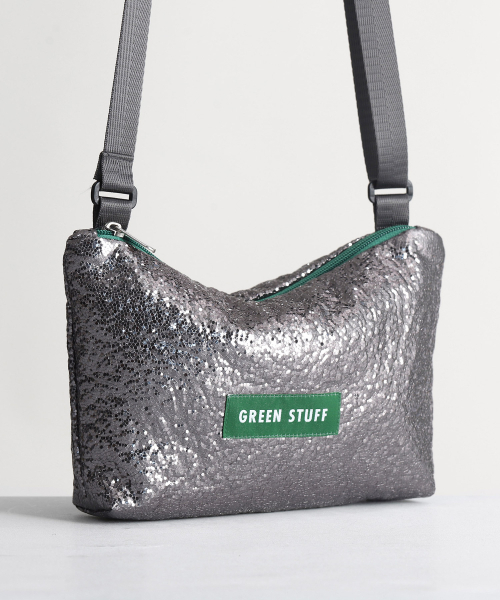 GREEN STUFF(グリーンスタッフ)の「handy bag Z1 - glitter titanium silver(メッセンジャーバッグ・レディース・その他・FREE)」の3枚目の写真