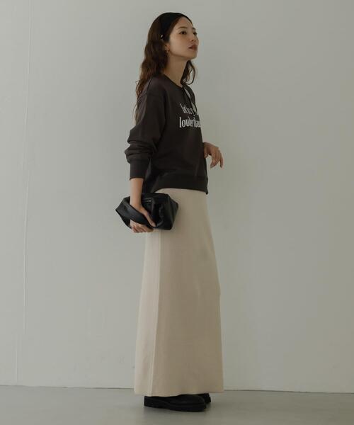 URBAN RESEARCH Sonny Label（アーバンリサーチサニーレーベル）の「メッセージロゴスウェットプルオーバー（スウェット・レディース・チャコールグレー/ブラウン系その他/オートミール・FREE）」の9枚目の写真