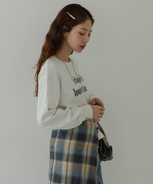 URBAN RESEARCH Sonny Label（アーバンリサーチサニーレーベル）の「メッセージロゴスウェットプルオーバー（スウェット・レディース・チャコールグレー/ブラウン系その他/オートミール・FREE）」の15枚目の写真