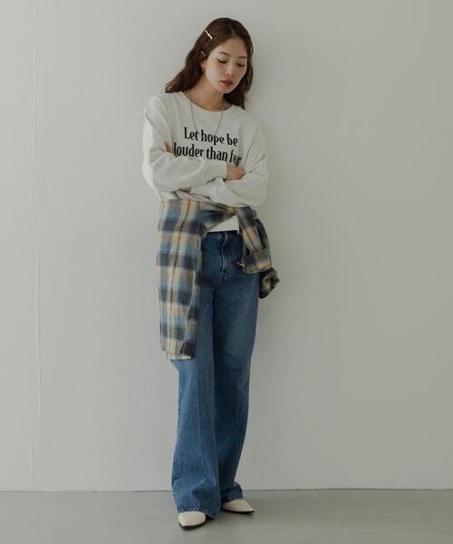 URBAN RESEARCH Sonny Label（アーバンリサーチサニーレーベル）の「メッセージロゴスウェットプルオーバー（スウェット・レディース・チャコールグレー/ブラウン系その他/オートミール・FREE）」の17枚目の写真