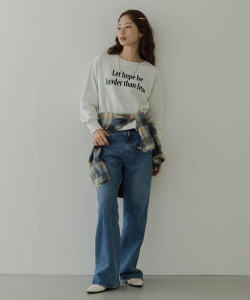 URBAN RESEARCH Sonny Label（アーバンリサーチサニーレーベル）の「メッセージロゴスウェットプルオーバー（スウェット・レディース・チャコールグレー/ブラウン系その他/オートミール・FREE）」の18枚目の写真