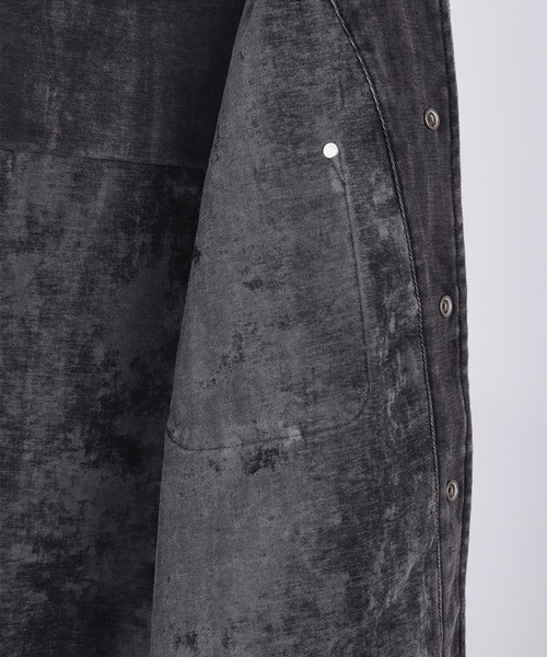 WESTSEA(ウエストシー)の「ルーズサイズ フェード加工グラデーション デニム風 シャツジャケット(シャツ/ブラウス・メンズ・ブラック/ワイン・L/M)」の19枚目の写真