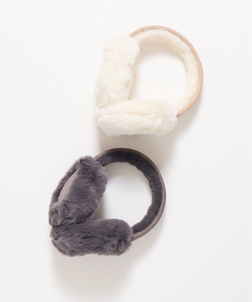 ALWAYS GOOD TIME（オルウェイズグッドタイム）の「【AGTSELECT/AGTセレクト】フェクスウェードイヤーマフ（イヤーマフ・レディース・ベージュ/チャコールグレー・FREE）」の12枚目の写真