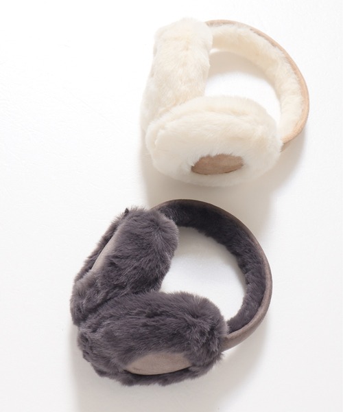 ALWAYS GOOD TIME（オルウェイズグッドタイム）の「【AGTSELECT/AGTセレクト】フェクスウェードイヤーマフ（イヤーマフ・レディース・ベージュ/チャコールグレー・FREE）」の13枚目の写真