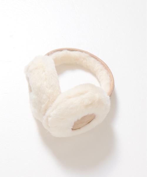 ALWAYS GOOD TIME（オルウェイズグッドタイム）の「【AGTSELECT/AGTセレクト】フェクスウェードイヤーマフ（イヤーマフ・レディース・ベージュ/チャコールグレー・FREE）」の7枚目の写真