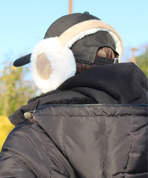 ALWAYS GOOD TIME（オルウェイズグッドタイム）の「【AGTSELECT/AGTセレクト】フェクスウェードイヤーマフ（イヤーマフ・レディース・ベージュ/チャコールグレー・FREE）」の20枚目の写真